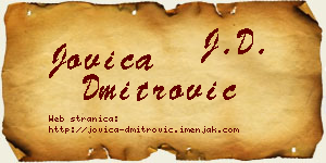 Jovica Dmitrović vizit kartica